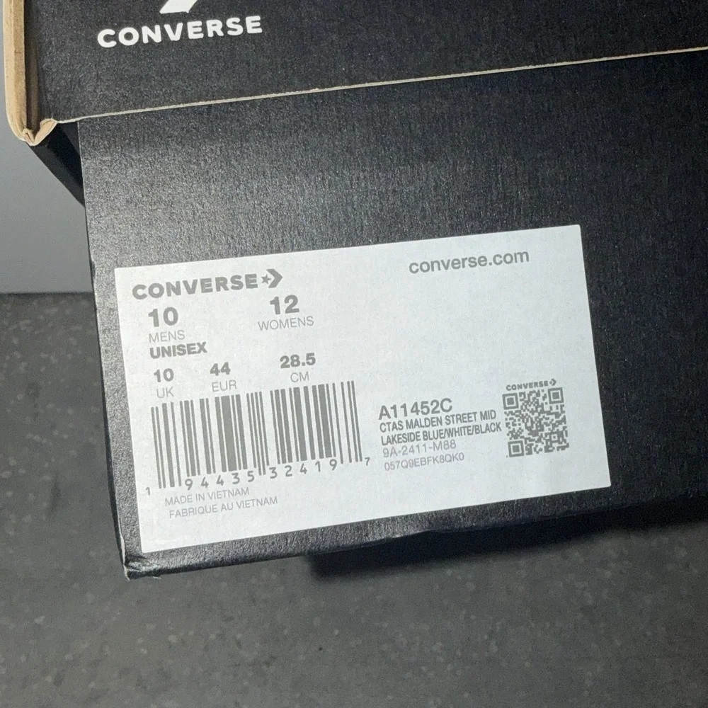 Converse CTAS Malden Street Sneakers Blue Mens Size 10 Mid Top Shoes NEW